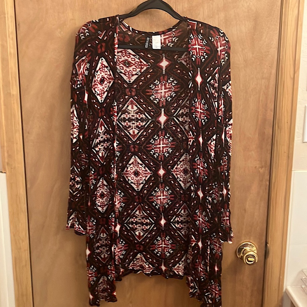 Aztec print knit cardigan sweater woman’s size small